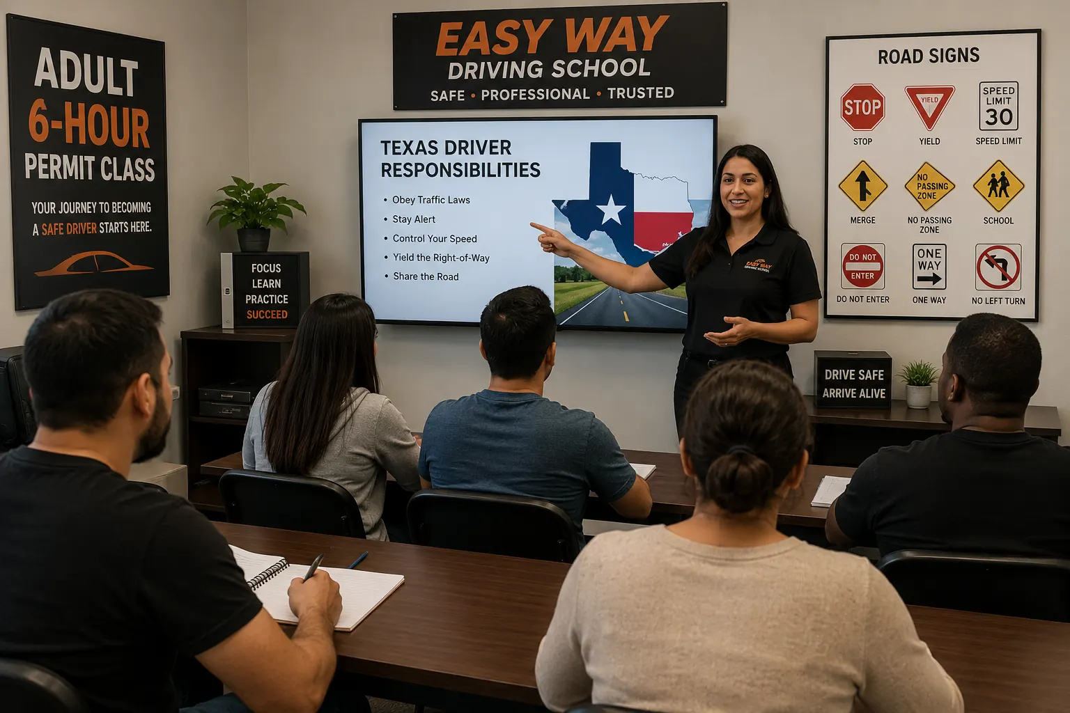 Adult driver education permit class