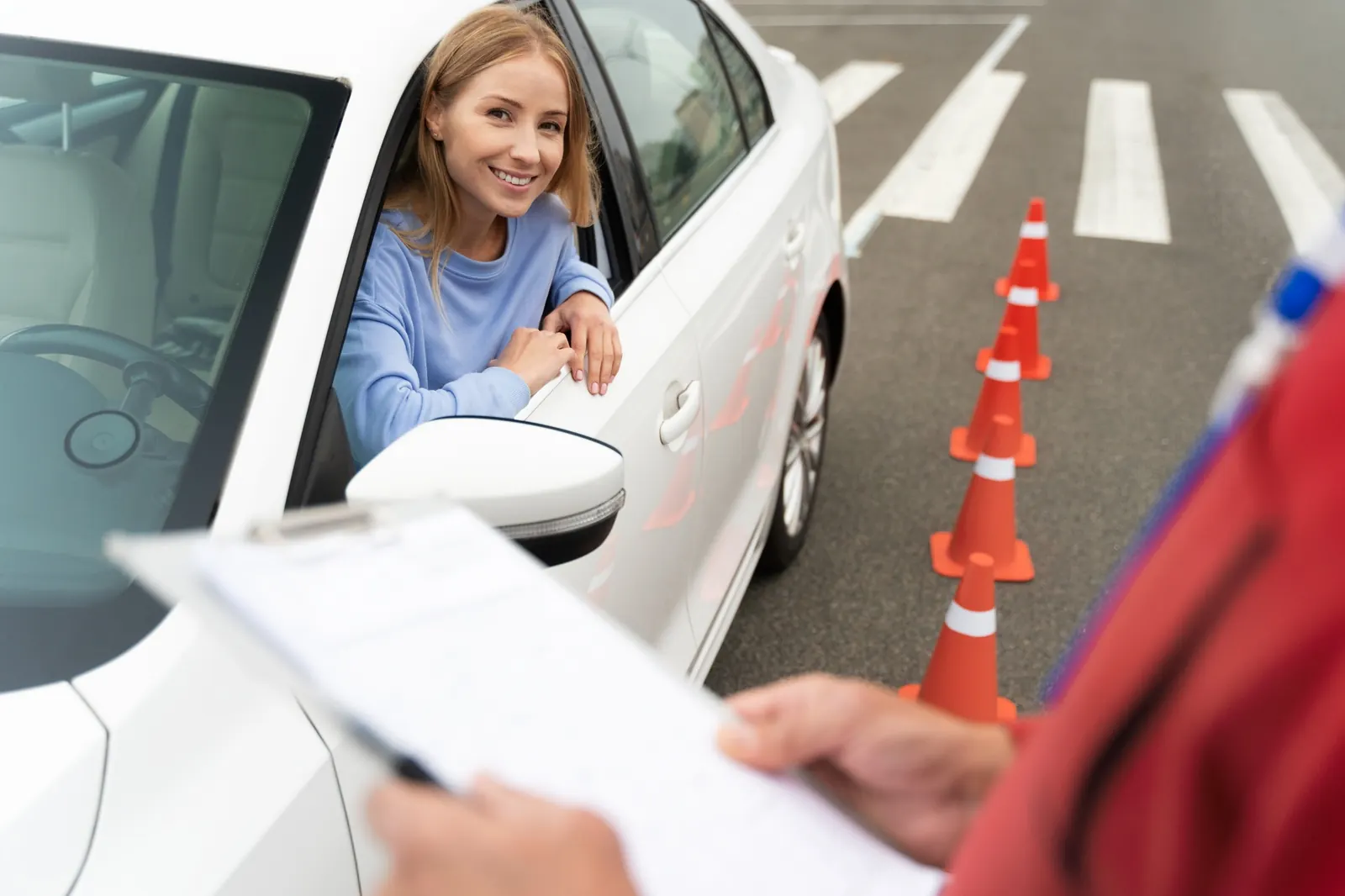 Student preparing for the Texas driving test